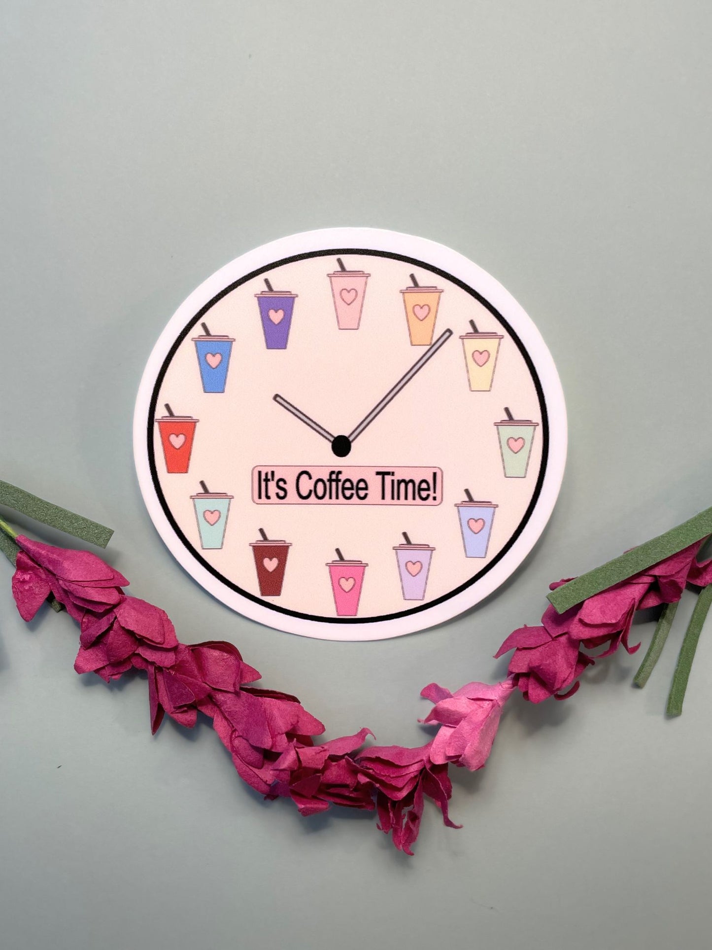 It's Coffee Time! - White Trim [Sticker]