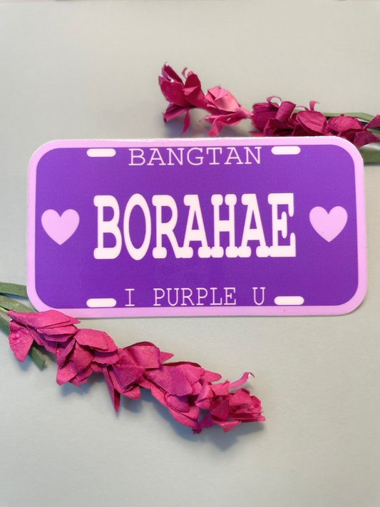 Borahae License Plate [Sticker]